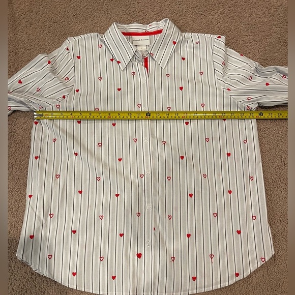 Women's ALFRED DUNNER stripe wild at heart 3/4 sleeves buton down shirt - Picture 7 of 11